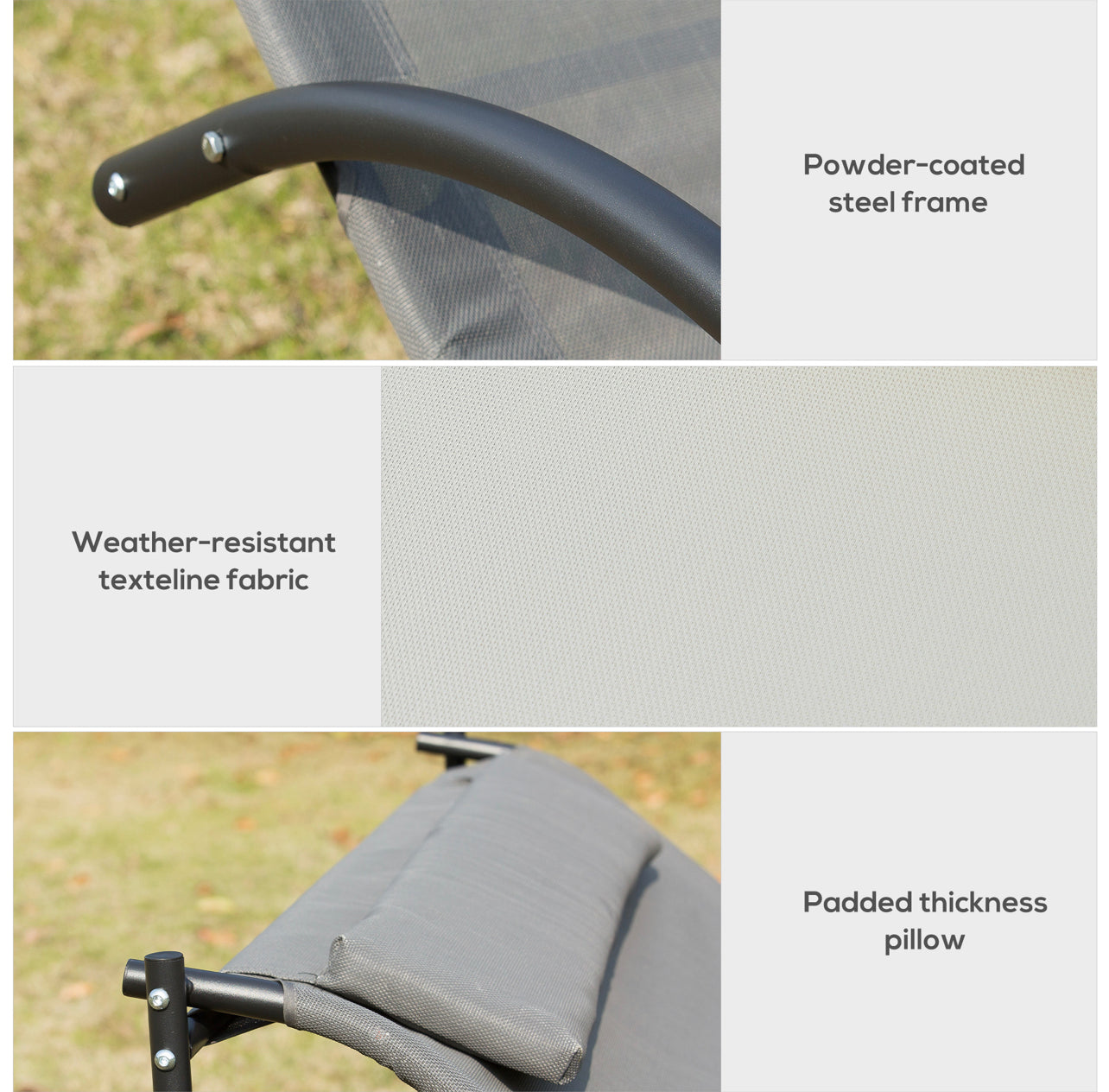Double Hammock Chair Sun Lounger