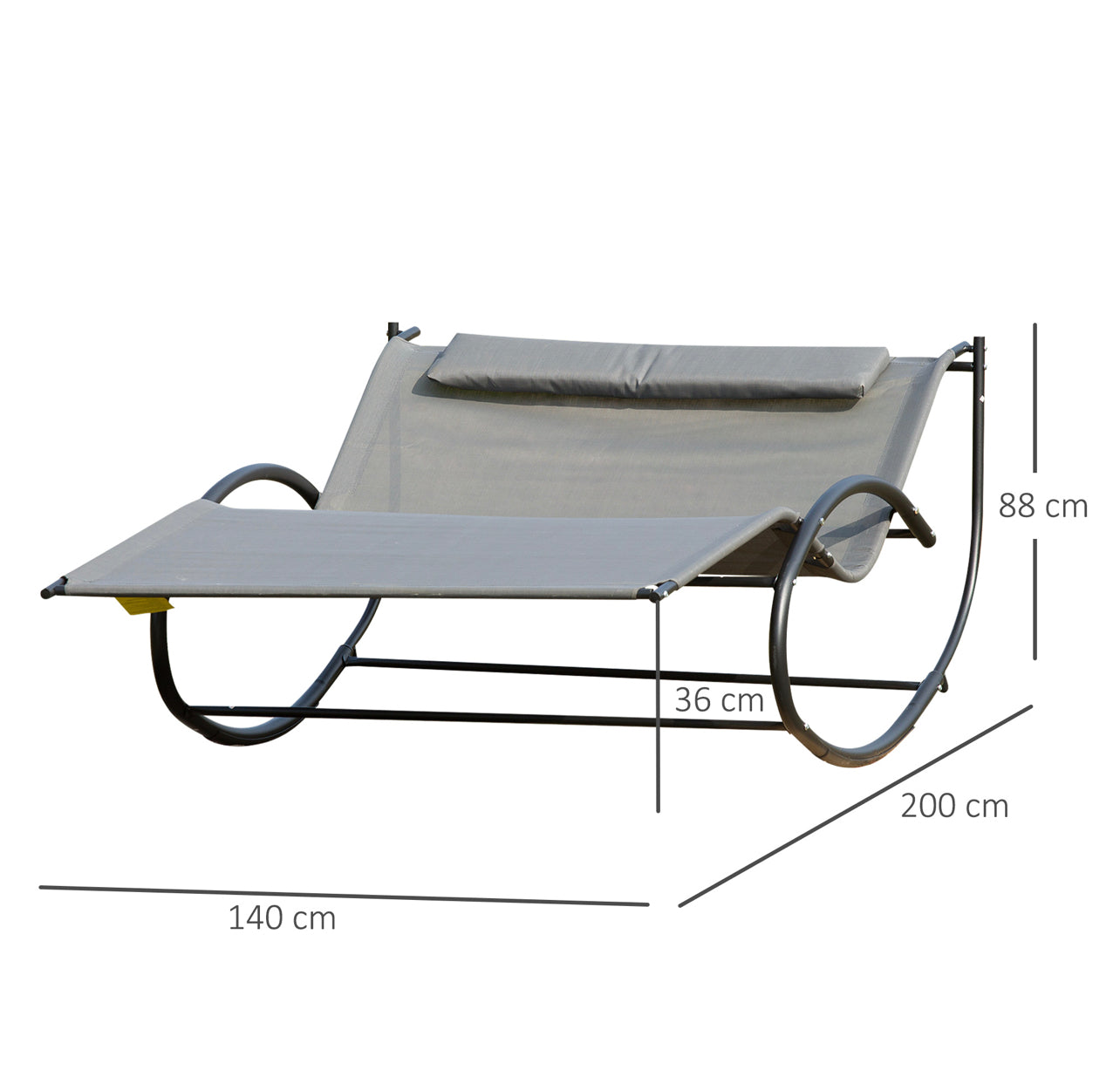 Double Hammock Chair Sun Lounger