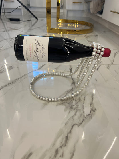 Pearl Necklace Floating Wine Bottle Holder