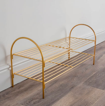 Luxe Golden Shoe Rack