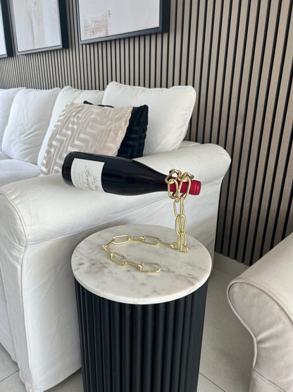 Gold Chain Floating Wine Bottle Holder