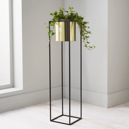 Luxury Gold & Black Plant Holder Stand