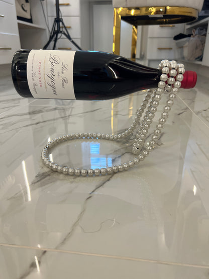 Pearl Necklace Floating Wine Bottle Holder