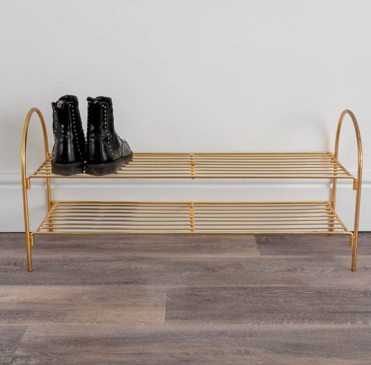 Luxe Golden Shoe Rack