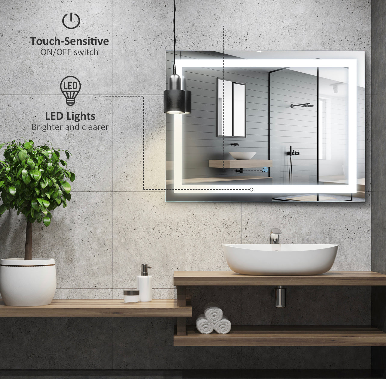 Light up Wall Mounted Vanity Mirror