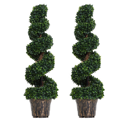 Set of 2 Artificial Spiral Trees