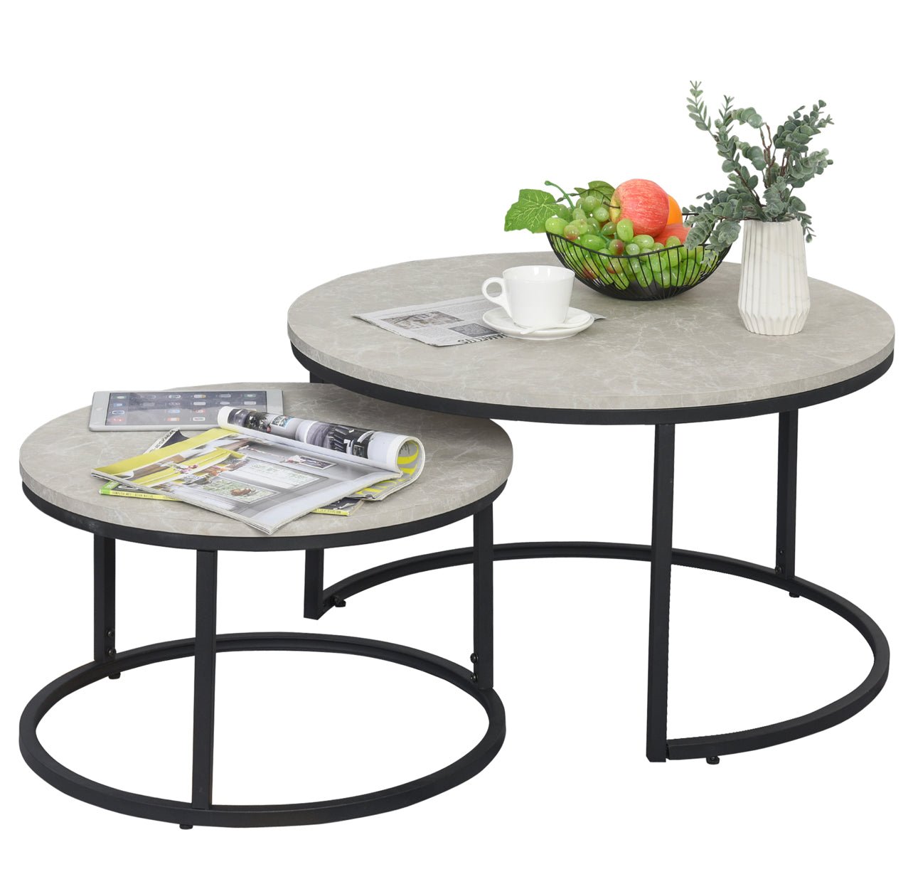 Grey & Black Nest Of Tables