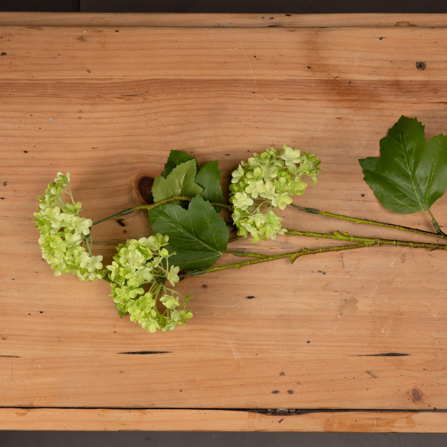 Stem Of Artificial Faux Green Viburnum Spray