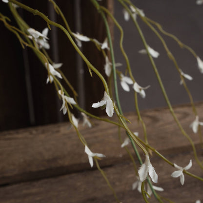 Stem Of Artificial White Willow Spray